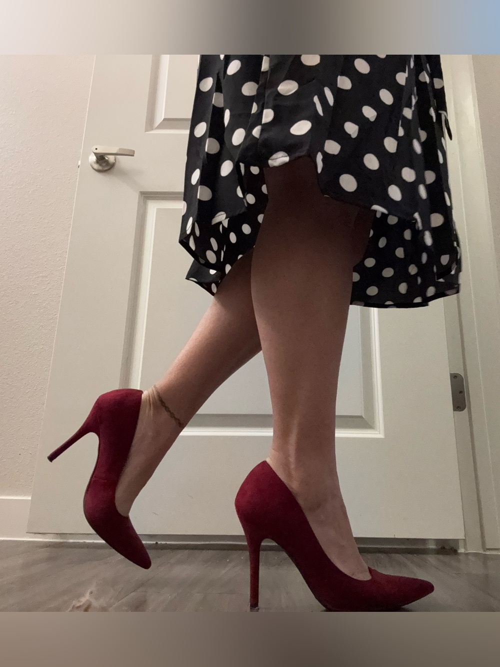 Women's Burgundy Pointed-Toe High Heels